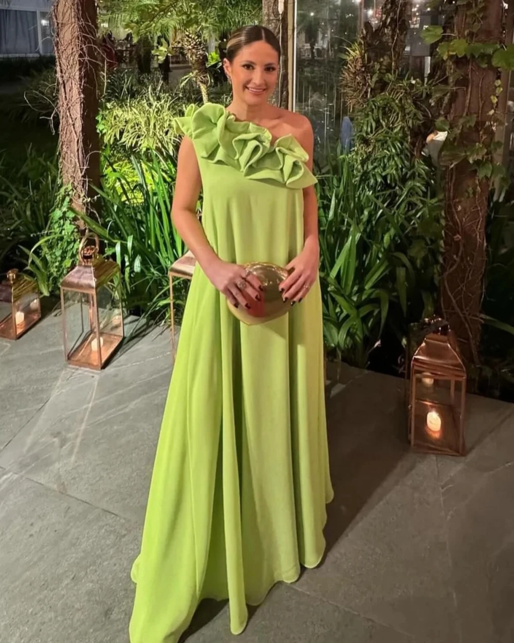 

Green Formal Party Long Bespoke Occasion Gown Evening Dresses Pastrol Unisex Jersey Retro Dubai Saudi Arabic Prom Customized