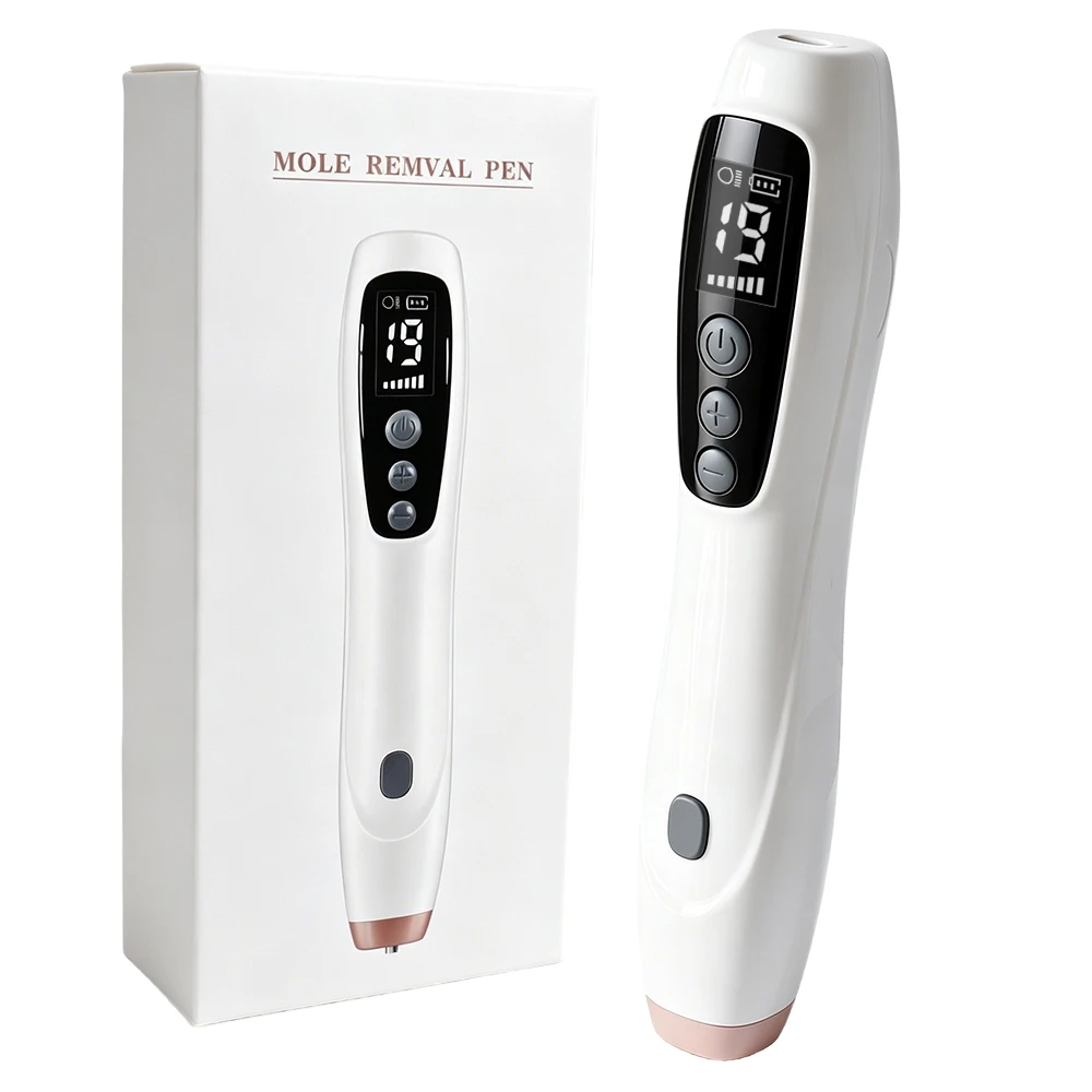 Elektrischer Warzenentfernungsstift mit 19 Einstellbaren Stufen für Hautflecken, Sommersprossen, Hautanhängsel und Tattoo-Entfernung - Beauty Plasma Pen/Ersatznadeln – Detail 1