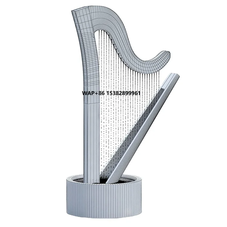 

2025 Water Crown SS304 Indoor and Outdoor Water Curtain High Quality Hot Selling Stone Garden Decoration Harp