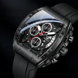 Luxury Men's Watch Fashion Brand ONOLA Multifunctional Waterproof Quartz Watch Men's Silicone Tape Clock relogio masculino
