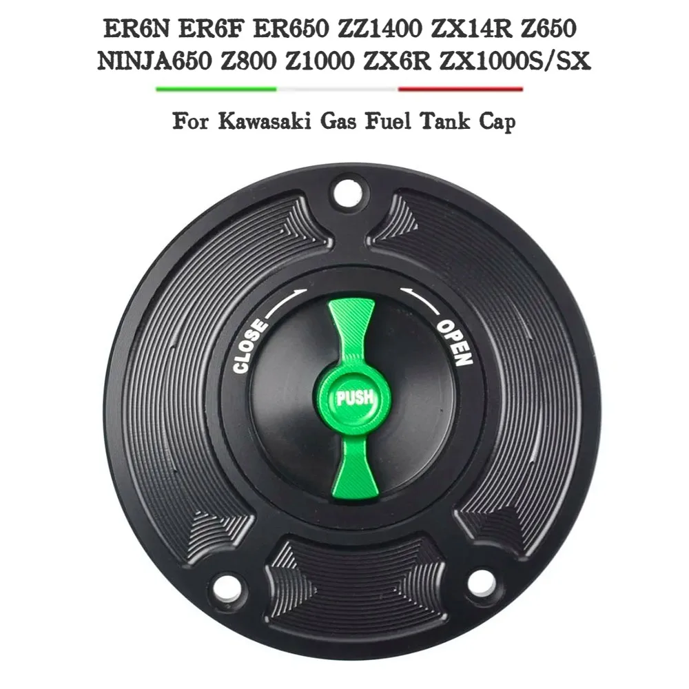 Motocycle CNC Fuel Tank Cap Cover For KAWASAKI ER6N ER6F ER650 ZZ1400 ZX14R Z650 NINJA650 Z800 Z1000 ZX6R ZX1000S/SX