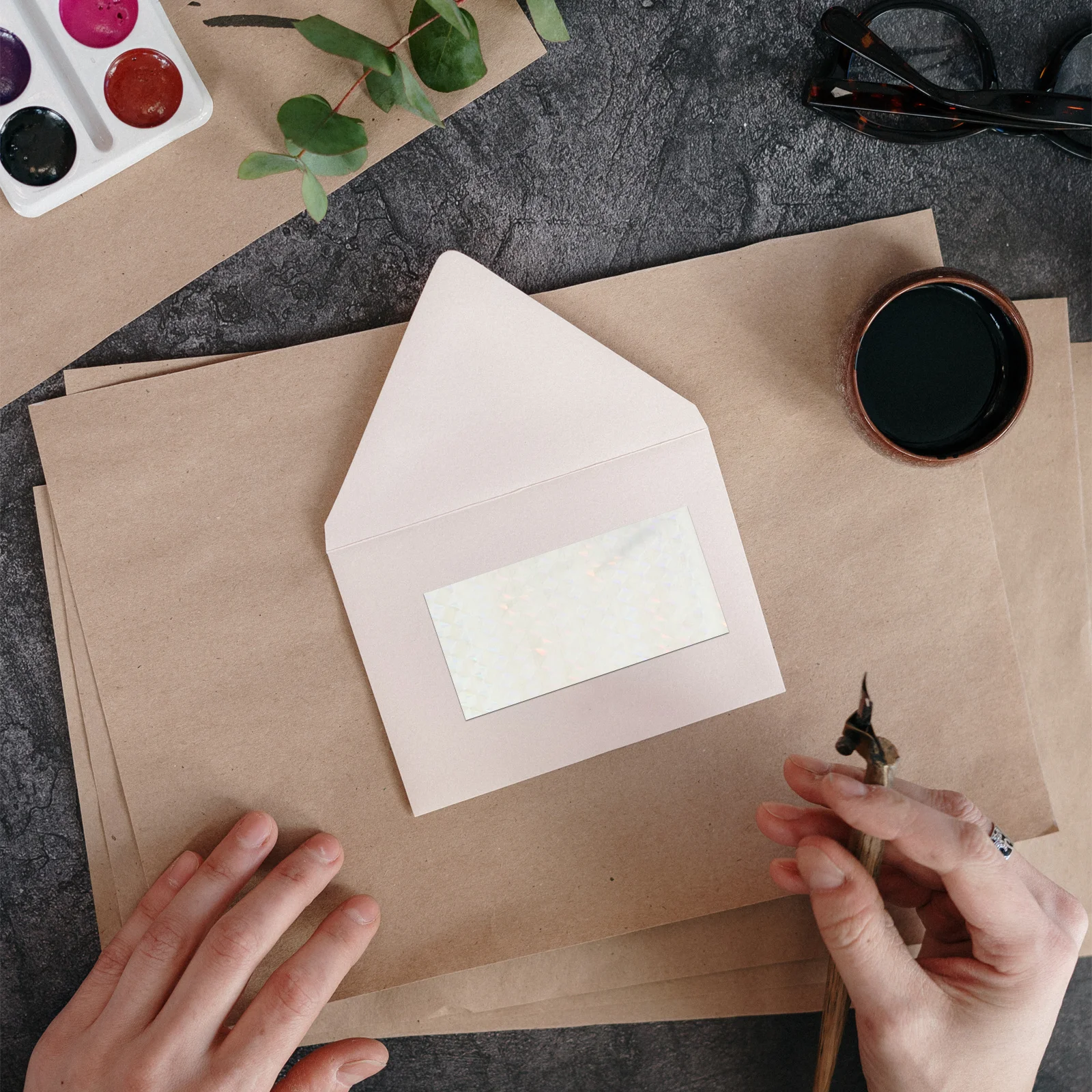 

2pcs 2 Rolls Reflective Prism Self-Adhesive Diy Craft Sticker For Gift Wrapping Present Packing Tape Decor Crafts Tapes