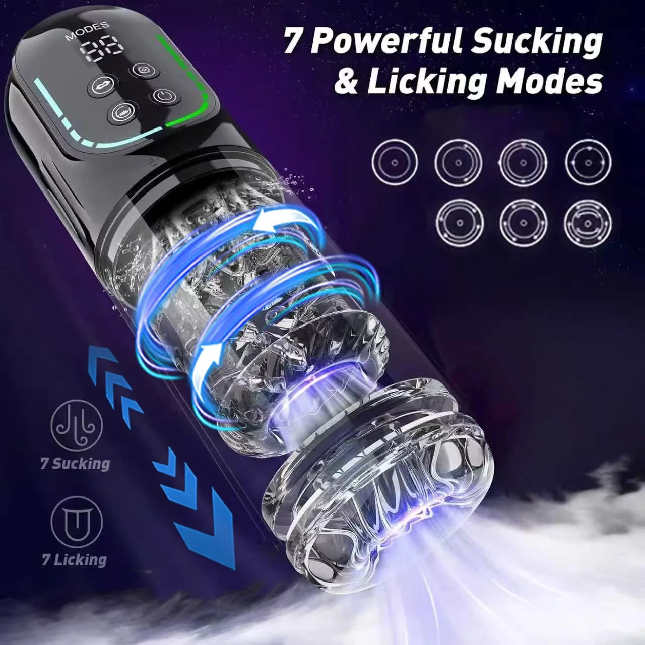 Automatic Thrusting Rotating Male Masturbator Licking Stroker Sucking Blowjob 100% Waterproof Pennis Pump Adult Sex Toys For Men - Image 2