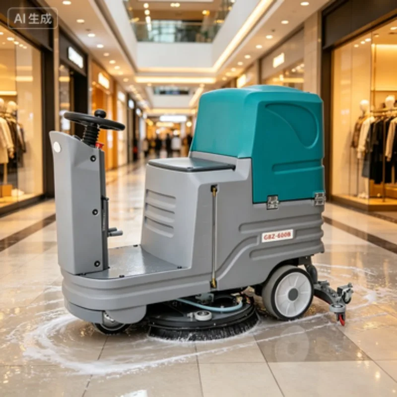 

Quiet and Efficient Automatic Floor Scrubber Battery Powered Walk-behind for Cleaning Concrete Floors in Large Distribution