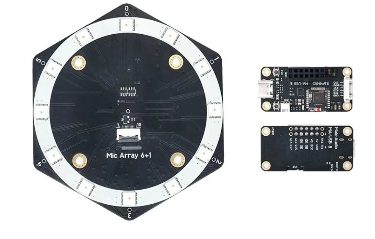 For Sipeed 6+1 Mic Array with MA-USB8 Board, USB Sound Source Localization Beamforming