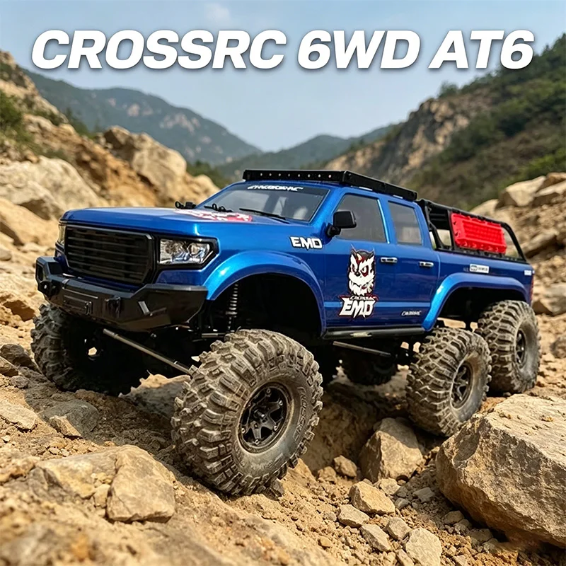CROSSRC AT6 1:10 6WD Remote Control Electric Model Climbing Car Off-Road High And Low Speed Front And Rear Differential Lock RTR