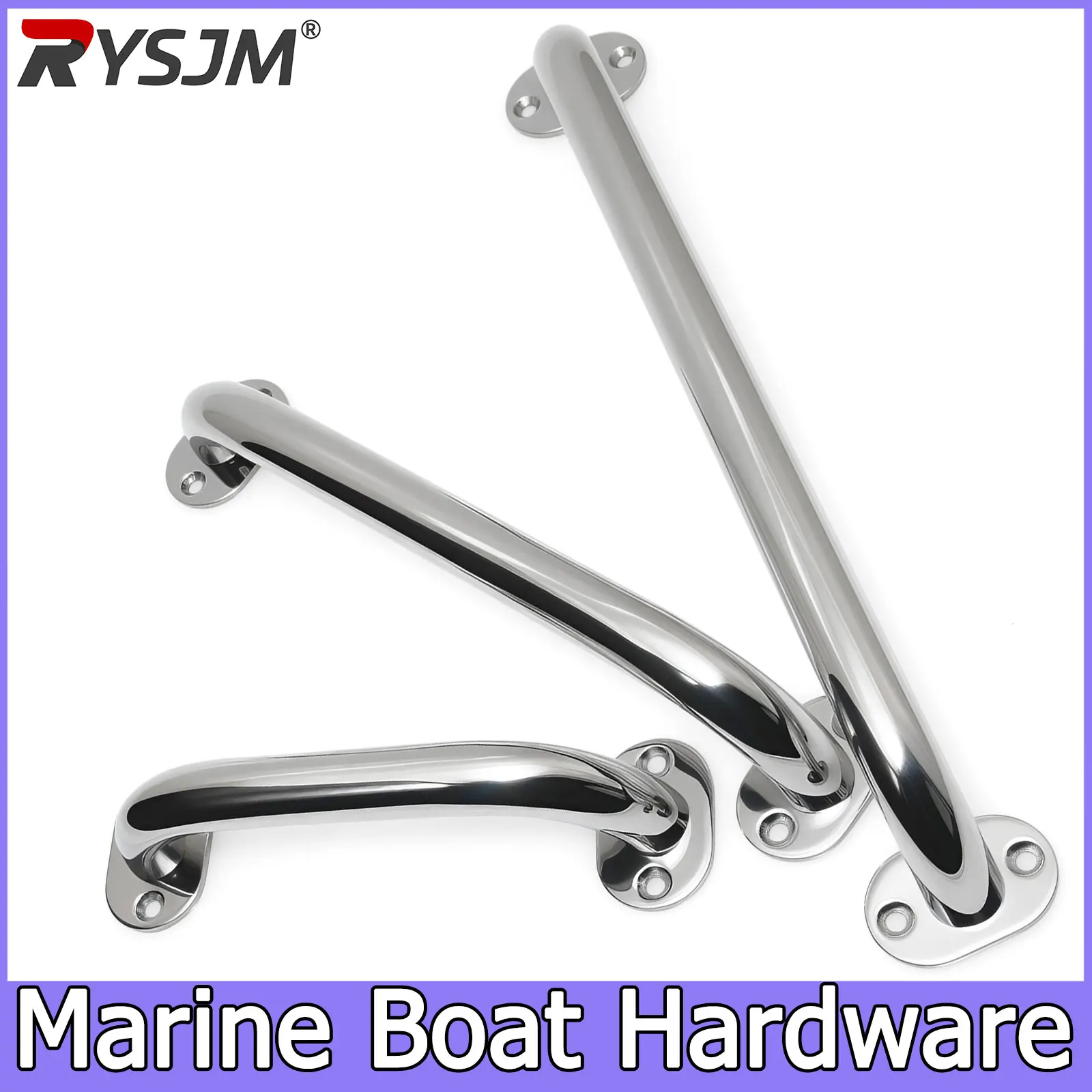 1pc Stainless Steel Handrail Boat Accessories 6 12 16inch Marine Grab Handle Handrail Polished Boat / RV / Bath Handle