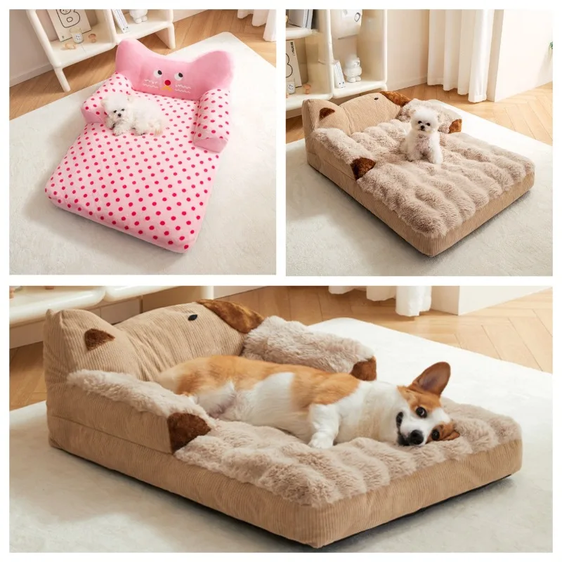 New Four Seasons Washable Dog Bed Sofa with Detachable Cushion Suitable for Medium To Large Sized Cat/Dog Nests Pet Supplies