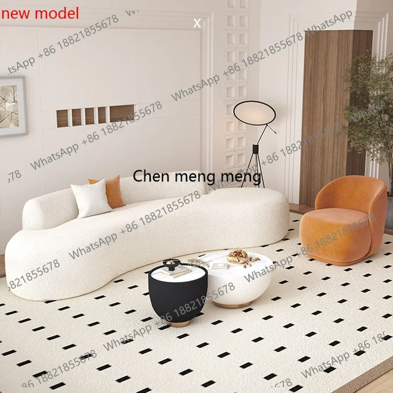 

AB03Nordic Cream Style Sofa Modern Minimalist Living Room Beauty Salon Rest Area Reception Sofa Commercial Office Furniture