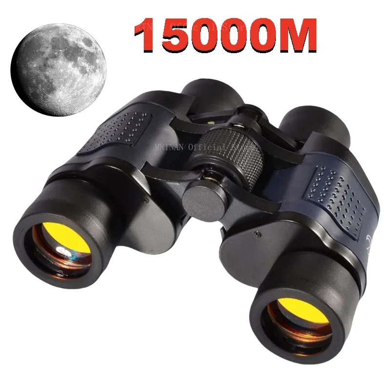 Professional Telescope 60x60 Binoculars 15000M Powerful Optical Lens Bak4 Prism Low-light Night Vision Outdoor Hunting Camping