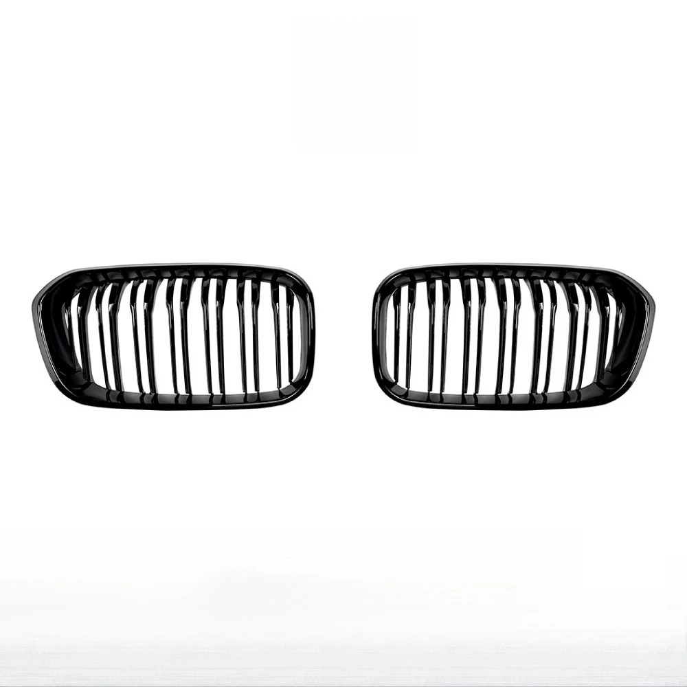 Untuk BMW Seri 1 F20 F21 LCI 2015-2019 Grille Depan Single Dual Slat Vertikal Stripe Mesh Modifikasi Eksterior Upgrade