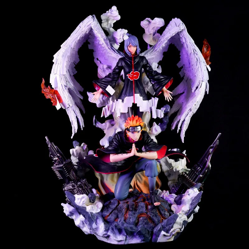 

Naruto Anime Figure Gk Pain Konan Figure Fetters Peace Akatsuki Scene Statue 37cm Pvc Action Figure Collection Model Toys Gifts