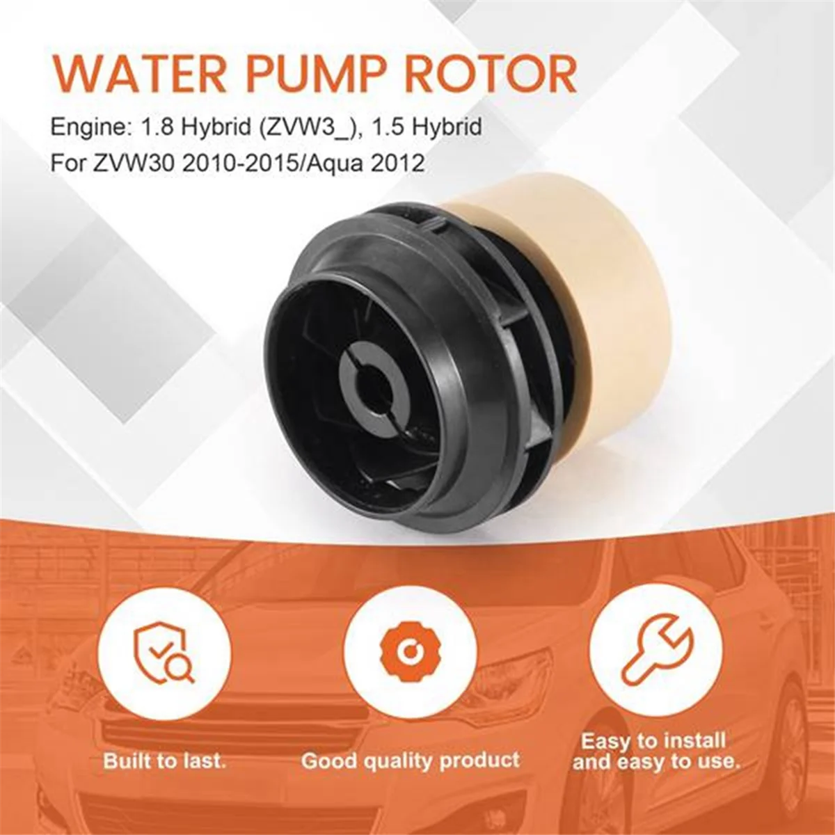 3pcs Water Pump Inner Rotor Engine Electric Water Pump 161A0-39015 161A0-29015 for Toyota Prius ZVW30 10-15 Aqua 2012