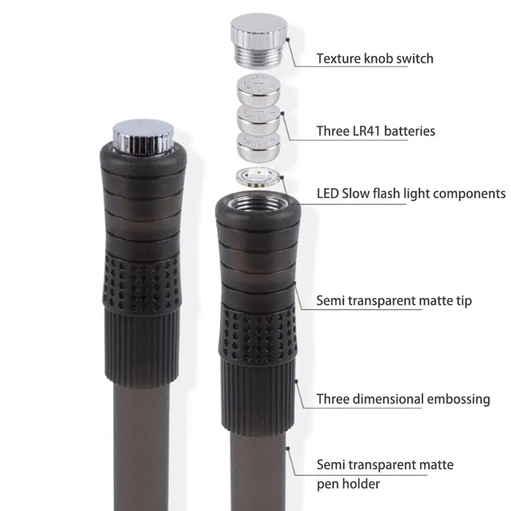 Translucent Led Flashing Spinning Pen Creative Rolling Pen Student Release Pressure    Toy For Beginner