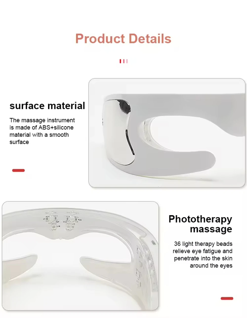 Draagbare Siliconen Draadloze Oogbeschermer Apparaat Led Rood Licht Therapie Masker Oog Massager Gezichtsverzorging Machine Staande ZA