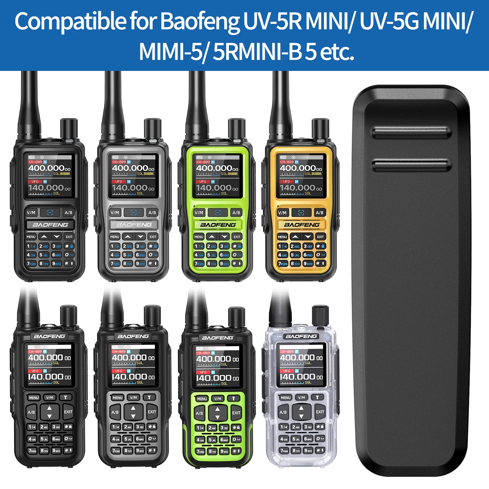 1/2/5 Stück Baofeng UV-5R Mini Walkie-Talkie Gürtelclip Ersatzteil Rückenclip für Baofeng UV-5R Mini Mini 5 2-Wege-Funkgerät Zubehör – Detail 5