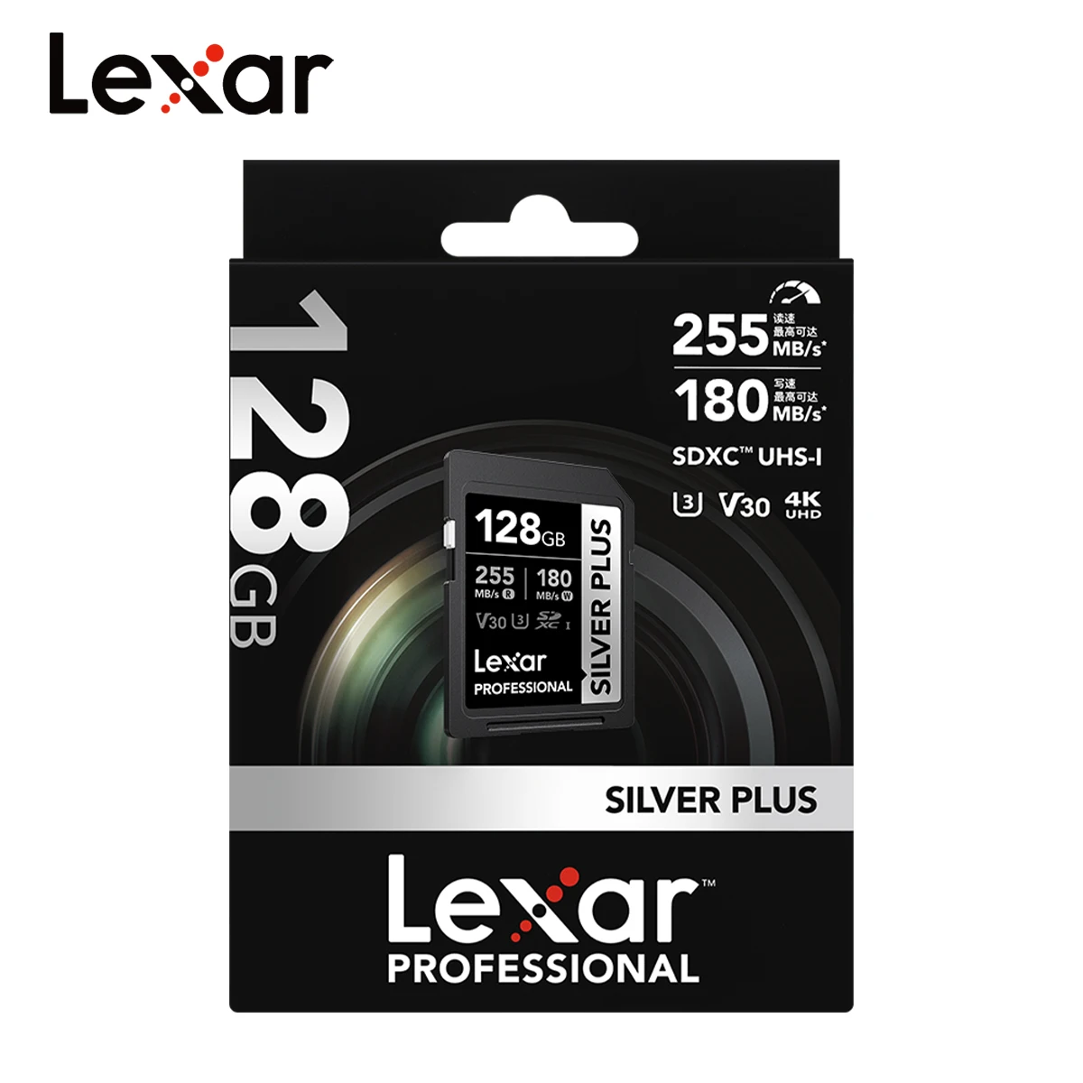 Karta pamięci Lexar V30 SDXC UHS-I do aparatu 64GB 128GB 256GB 512GB 1TB Max 205Mb/s Oryginalne karty pamięci flash 4K UHD — zdjęcie produktu 4