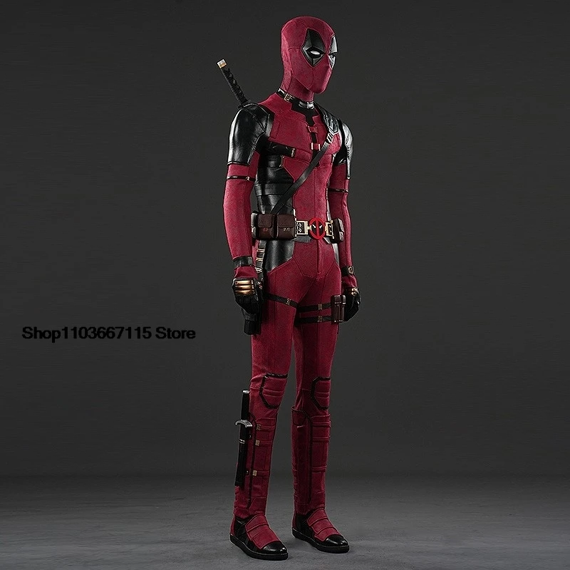 New Deadpooling 3 Cosplay Cosutme Wade Winston Wilson Jumpsuit  Belt Cosplay Costume Movie Anti-hero Suit Halloween