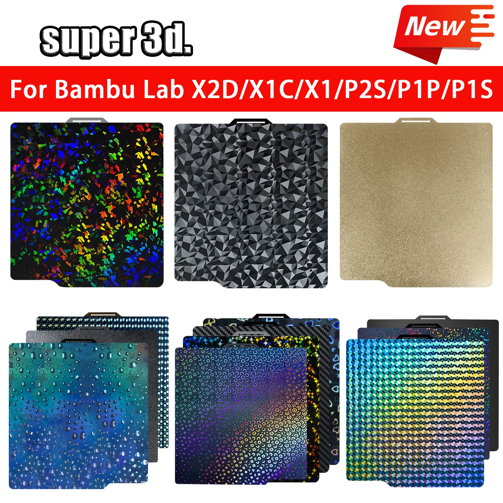 �y�Z�[�����zBambu Lab�r���h�v���[�g 257x257mm �X�v�����O�X�`�[���V�[�g �X���[�XPEI PEO H1H Pey�v���[�g A1 X1C P1S �r���h�v���[�g 3D�v�����^�[ Bambu Lab�v���[�g