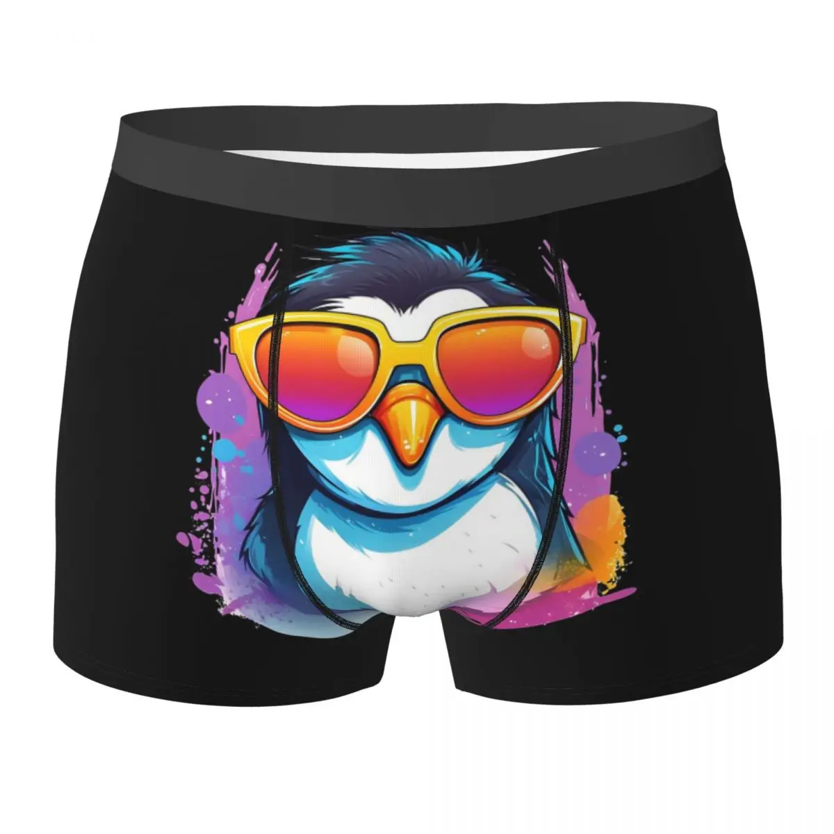 

Boxer Underpants Shorts Summer Kawaii Funny Cute Penguin With Shades Panties Men Soft Underwear for Homme Man Boyfriend Gifts