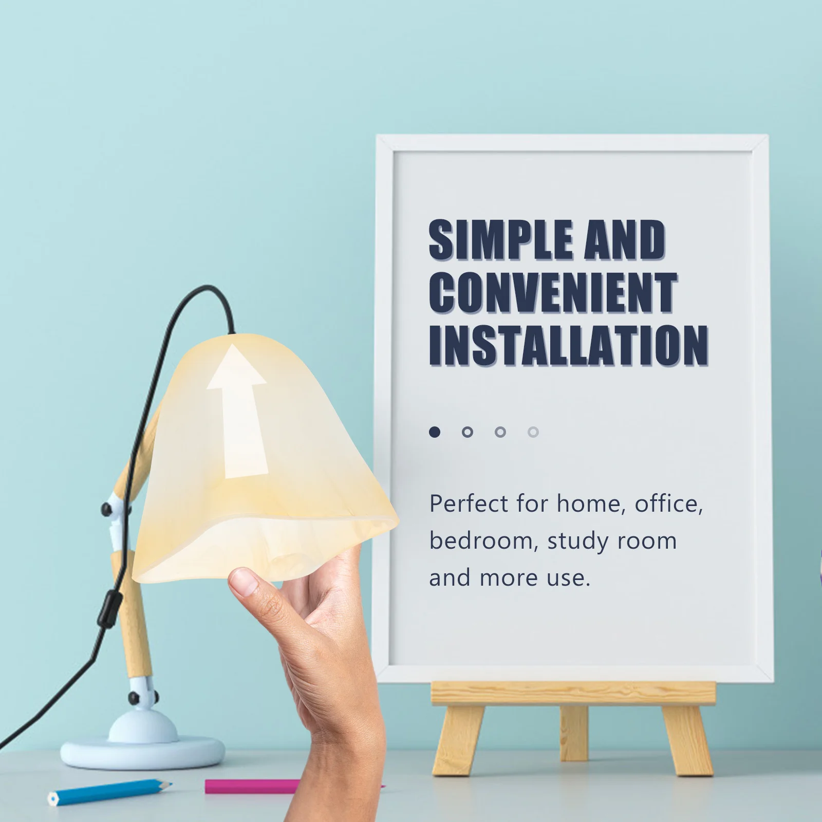 

Delicate Glass Lampshade Artistic Ceiling Light Cover Stylish Lamp Decor Household Light Shade Accessory Glass Lampshade