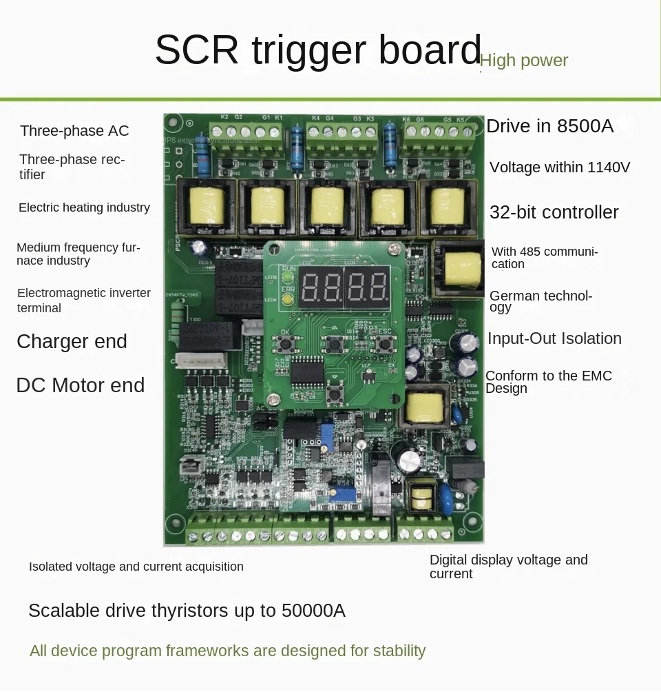 Three-phase thyristor trigger board thyristor voltage regulator rectifier module Power regulator Power controller