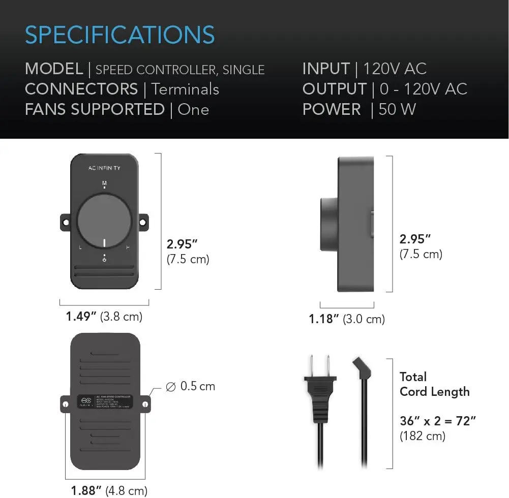Рисунок 5 - AC Infinity, регулятор скорости