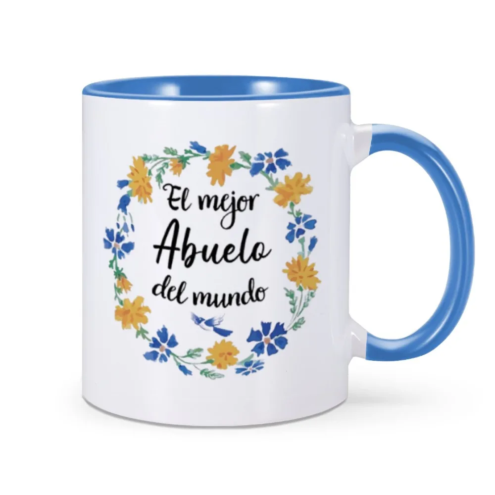 Abuelo Gift Coffee Mug La Mejor Abuelo Del Mundo Mug 11 oz Home Tea Cup for Grandpa Regalos Para Abuelo for Birthday Christmas