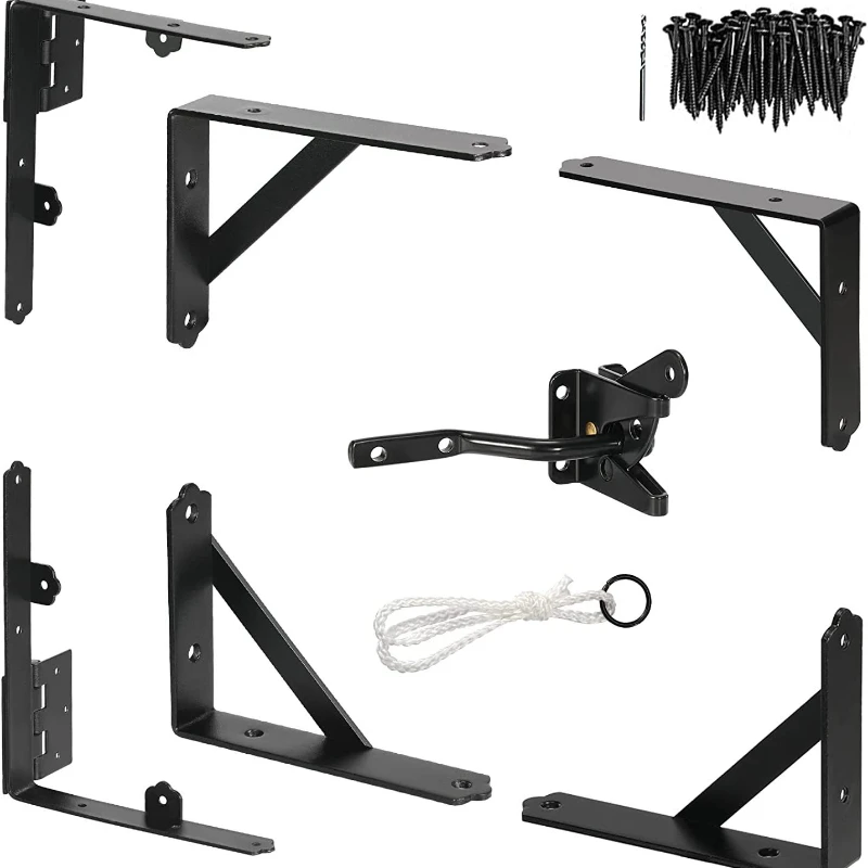 

Door Angle Bracket Anti-sag Door Frame Hardware Kit Non-sag Kit For Wooden Gate with Latch