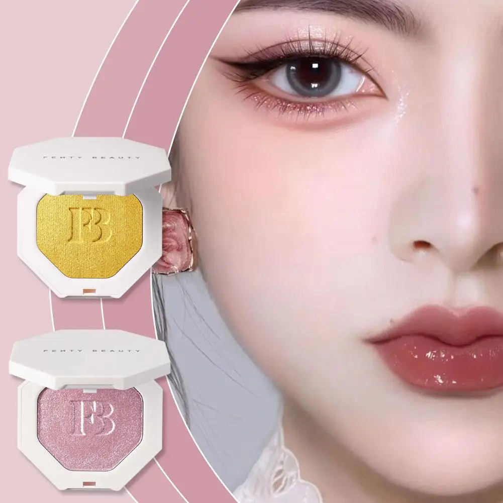 تسليط الضوء على مسحوق فضفاض طويل الأمد ماكياج أحادي اللون الأساس السائل الفتيات مستحضرات التجميل المخفي مسحوق تبييض #3