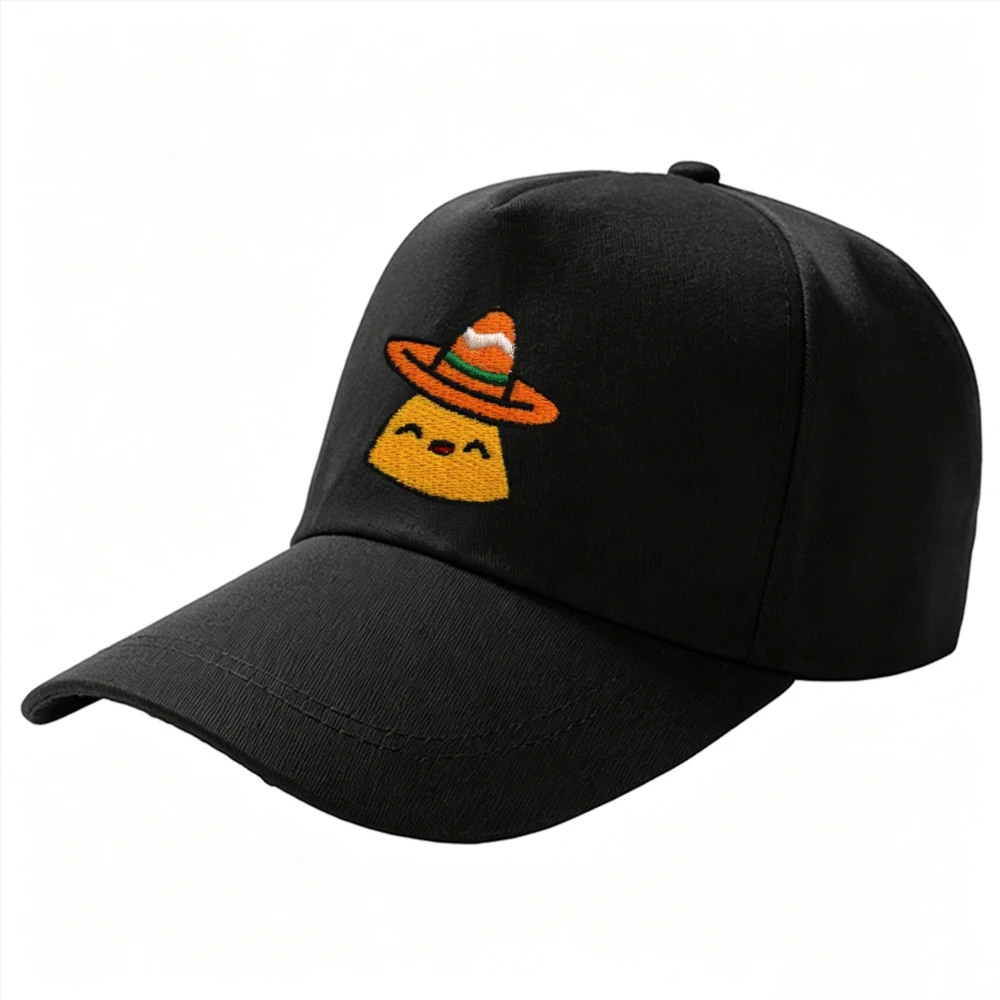 Baseball Cap Cute Candy Corn with Mexican Sombrero Adjustable Dad Hat Unisex Outdoor Sun Protection Trucker Hat Funny Cartoon