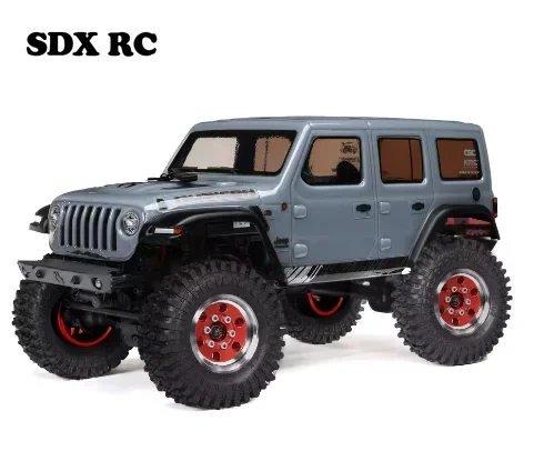 Metal Beadlock Roda Pneu Set, 1/18, 1/24 RC Crawler Car, Peças de atualização, Acessórios, TRX4M, SCX24, AX24, FCX24, 55mm, 1.0 ", 4pcs