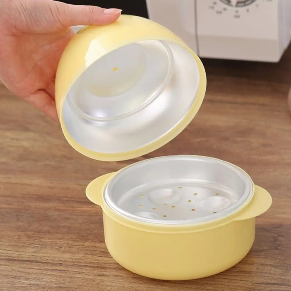 Easy To Use 4 Grids Egg Shape Microwave Egg Steamer Quick White Microwave Boiled Egg Maker Professional Egg Boiler Breakfast
