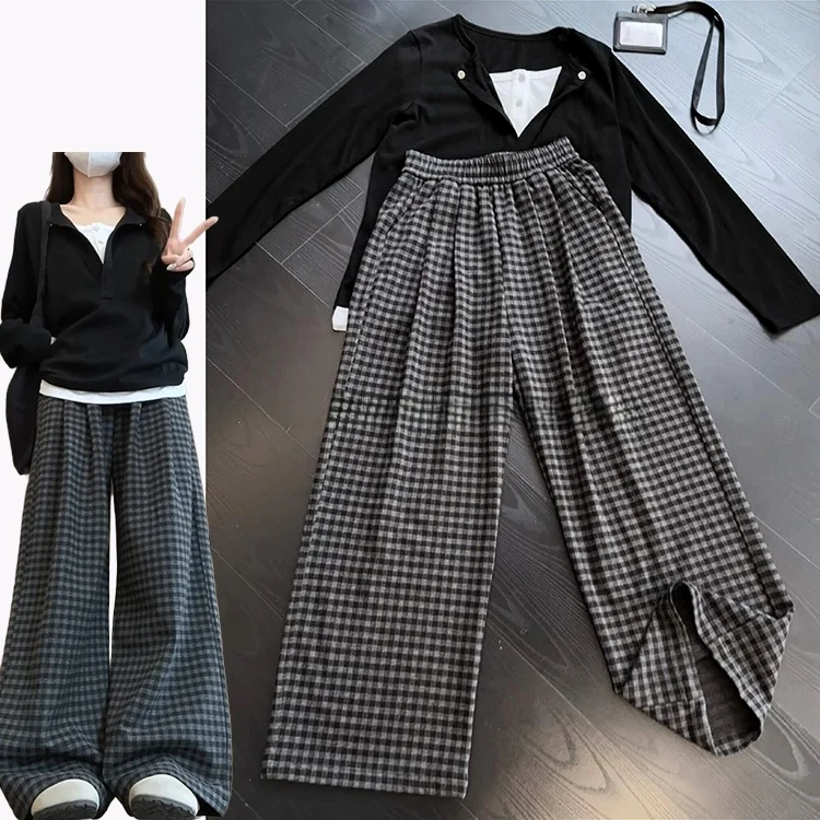 ay Cheered Woolen Hosen frauen Casual Drapieren Abnehmen Hohe Taille Gerade Bein Hosen Koreanische Sle Herbst Winter Neue Ankunft