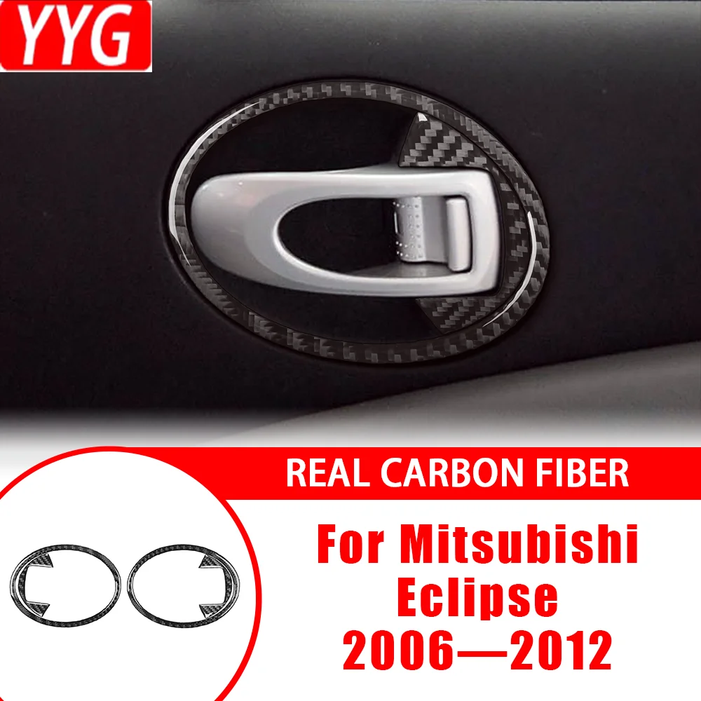 

Carbon Fiber Car Accessory Inner Door Handle Puller Frame Interior Cover Trim Sticker Modified For Mitsubishi Eclipse 2006—2012