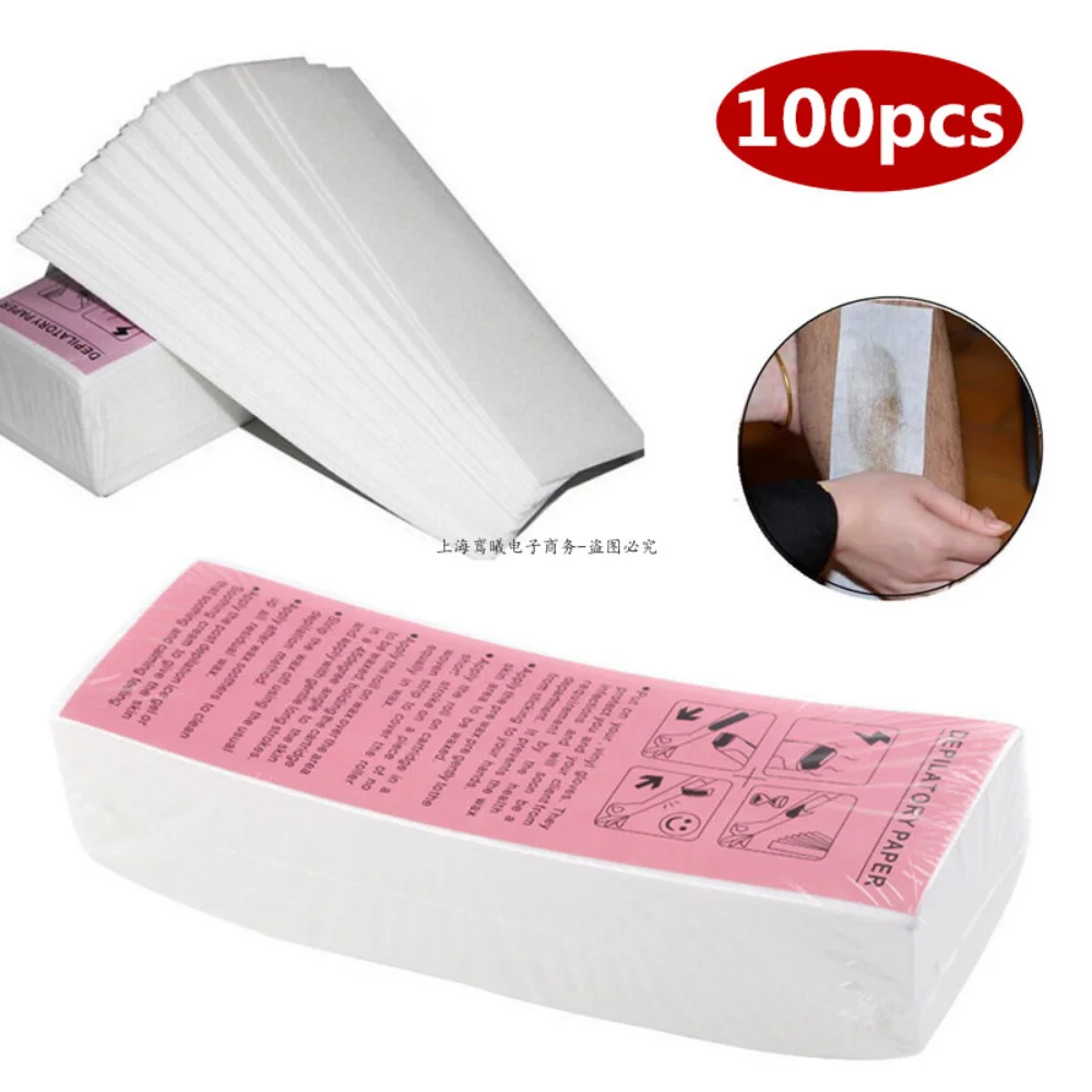 High Quality New 100pcs Removal Nonwoven Body Cloth Hair Remove Wax Paper Rolls Hair Removal Epilator Wax Strip Paper