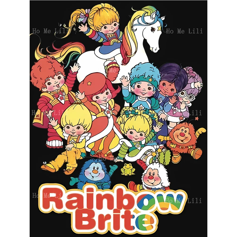 Rainbow Brite Funny Graphic Painting Canvas Wall Art Living Room Bedroom Bathroom Decor