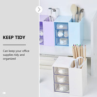 Large Capacity Pen Box Multifunctional Desk Organizer Stationery Container Storage Accessory Household Desktop Box Keep Tidy
