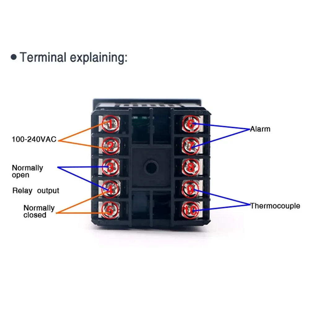 

Digital Temperature Controller Digital Thermostat PID Control Algorithm 2000W Power 400°C Range Accurate Temperature Control