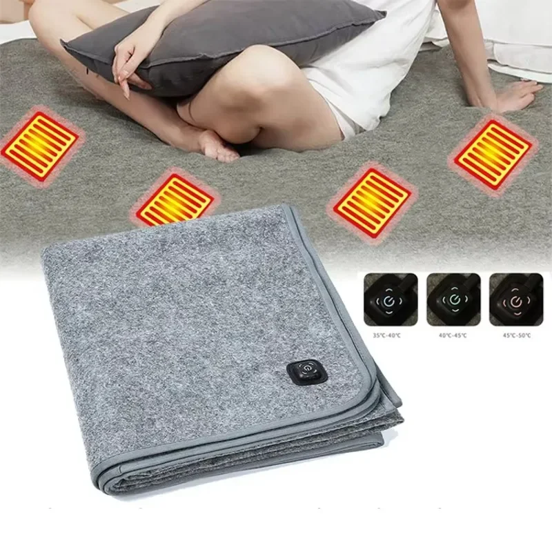 6 Heating Areas DC Heated Mat Plush Electric Blanket Warming Blanket single pad for Bed Sofa Warm Winter Thermal Blankets Warmer