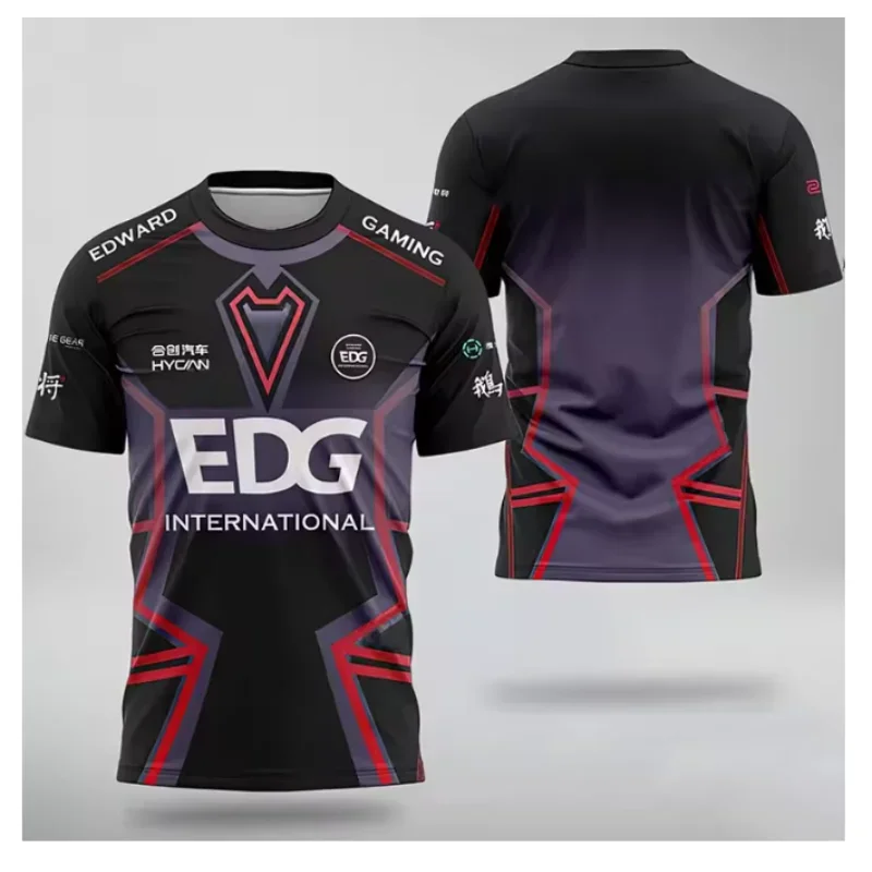 

New VCT Training Jersey Sports Short-sleeved T-shirt with Customizable ID Valorant E-sports Competition EDG Club Uniform
