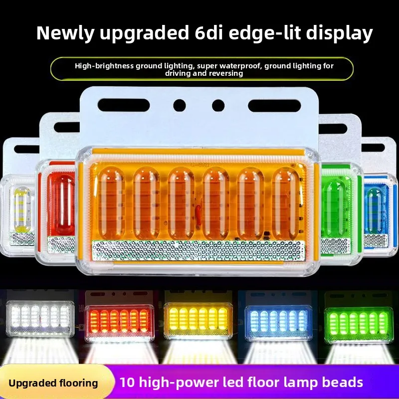 

2PCS 12-24V Truck SideLight Waterproof SuperBright Truck Led Side Light New 6D Enhanced Ground WaistLight Width Indicator Light