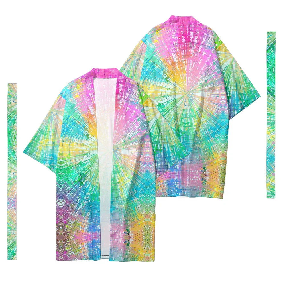 Japanese Traditional Samurai Kimono Summer Men & Women Japan Harakuju Cardigan Yukata Fashion Unisex Anime Streetwear Haori
