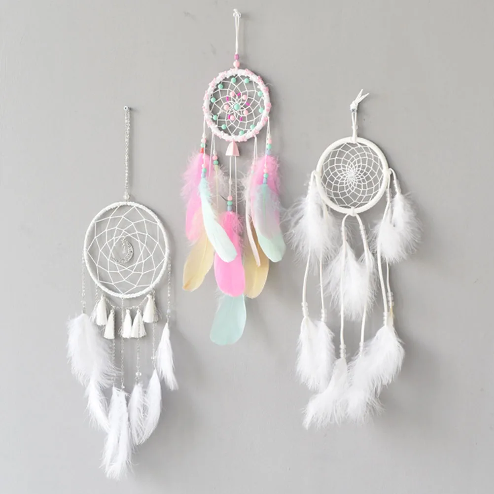 

10 Pcs Decoration Dream Catcher Material DIY Dreamcatcher Ring Accessories White