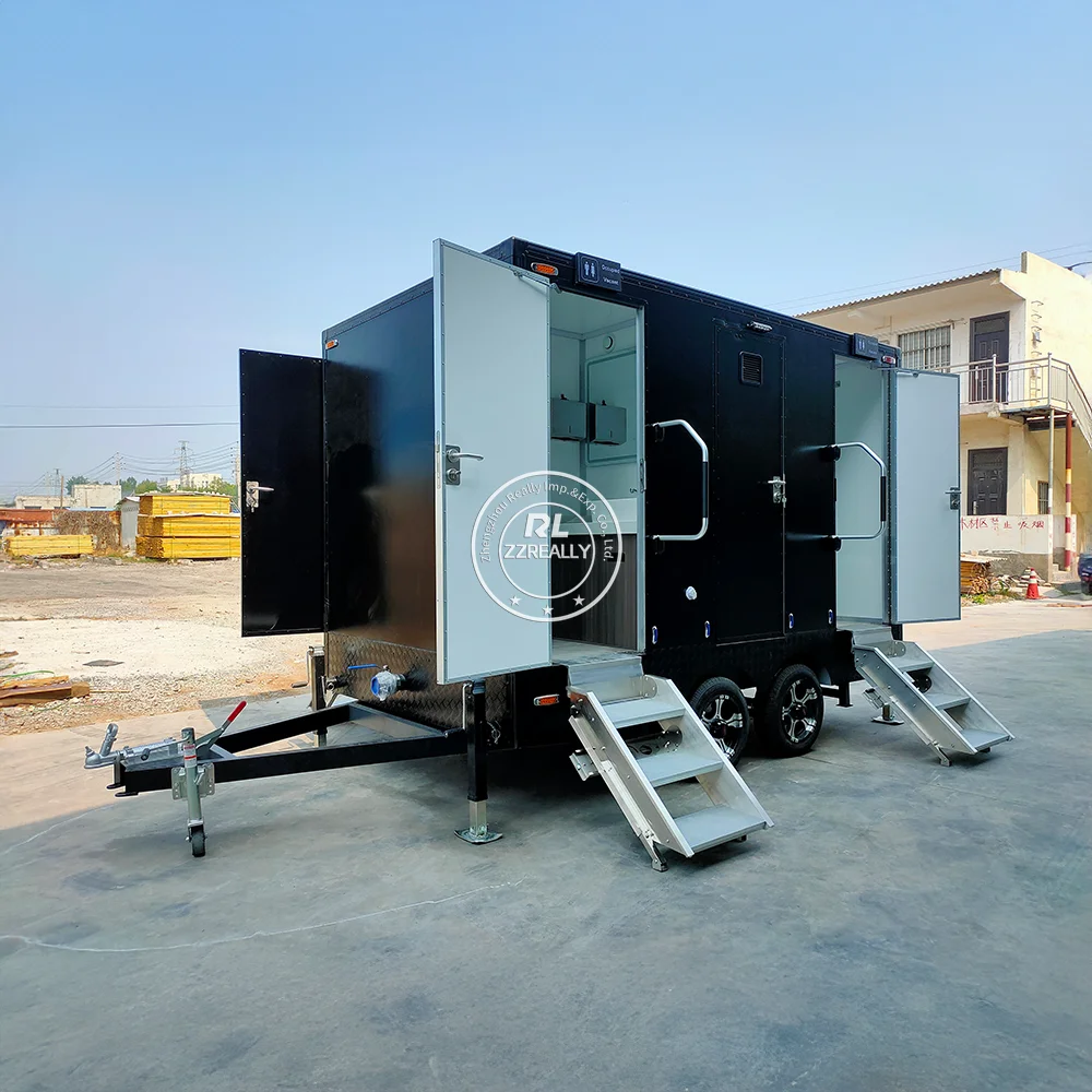 

Luxury Portable Restroom Trailer Mobile Bathroom for Corporate Events Parties High-End Toilet Trailer