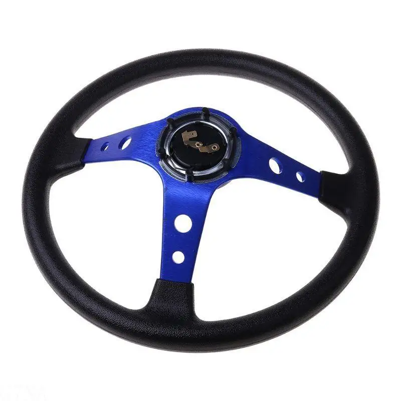 G7NA Auto Zubehör Sport Lenkrad Universal 14 zoll PVC Leder Lenkrad Auto Racing Lenkräder – Detail 3
