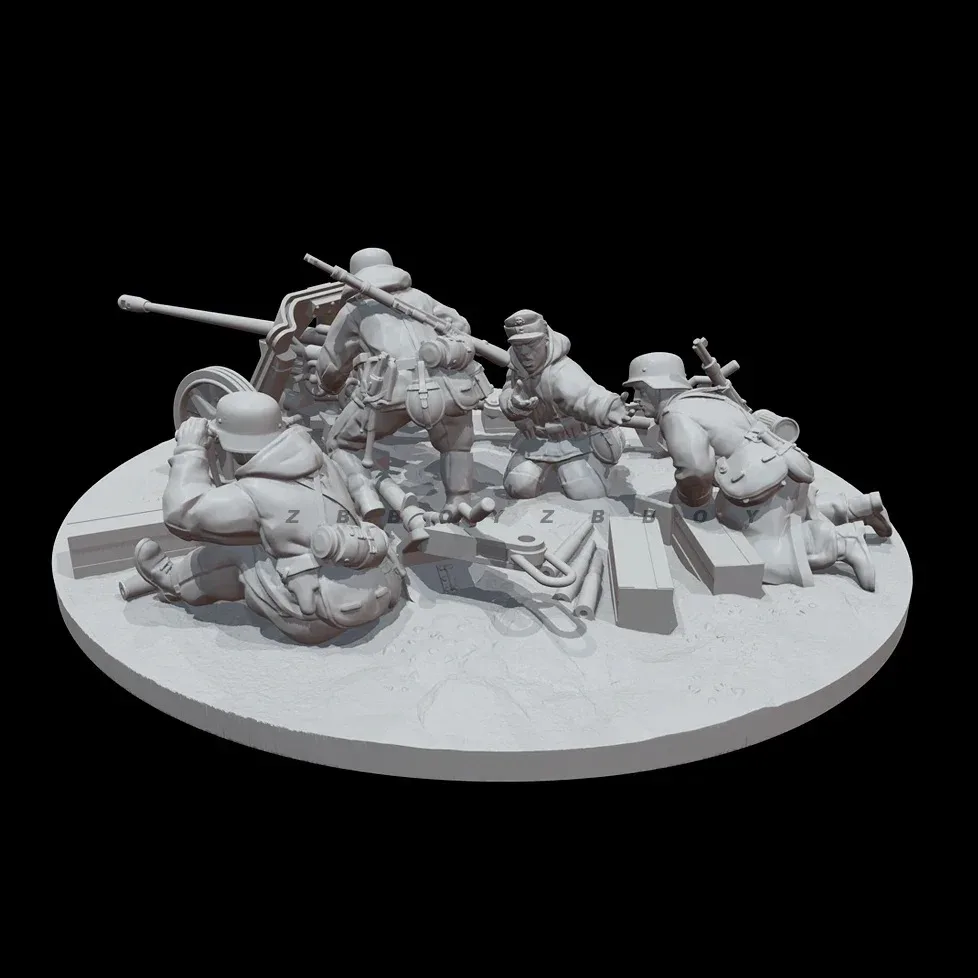 38mm1:48 50mm1:35 Resin Soldier model kits figure colorless and self-assembled 3D Printing with baseTD-6753/3D