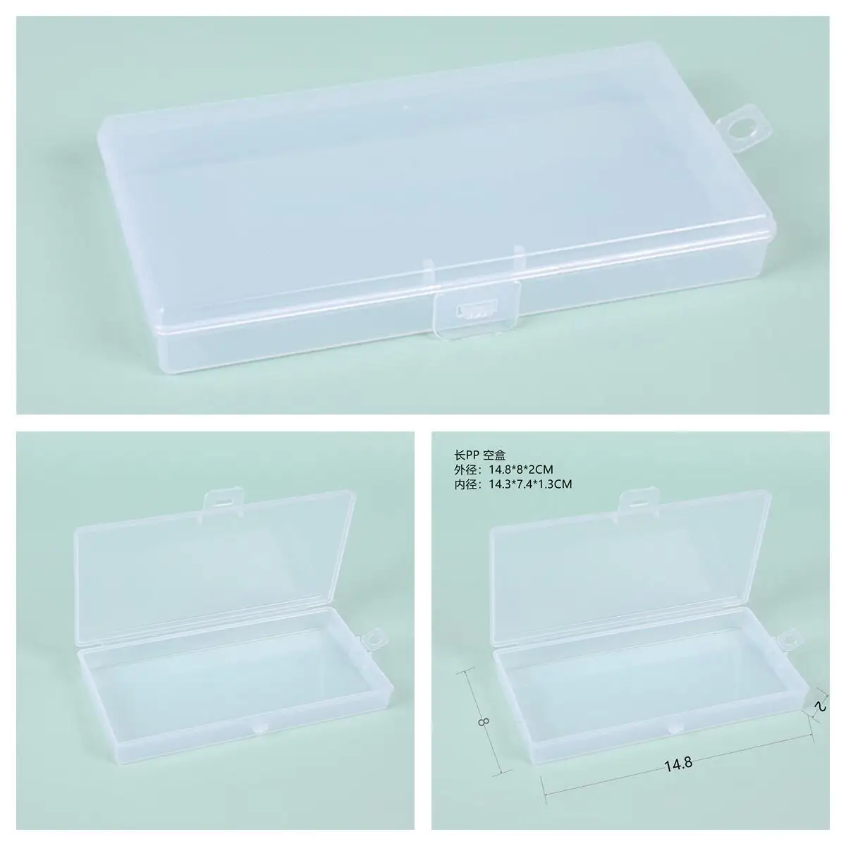 1 PC Transparent Plastic Boxes Playing Cards Container Jewelry Sundries Storage Case PP Mask Storage Case Desktop Organizer