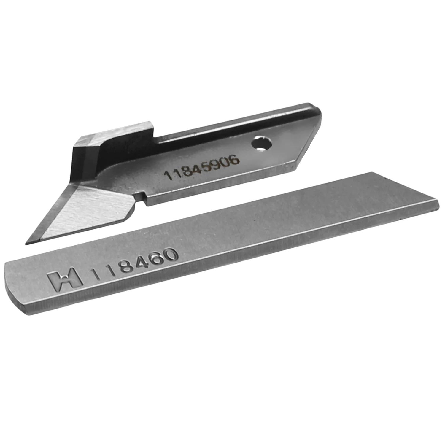 1/2 herramientas de cuchillo superior e inferior. # 118460+11845906 con accesorios industriales para máquinas de coser Overlock