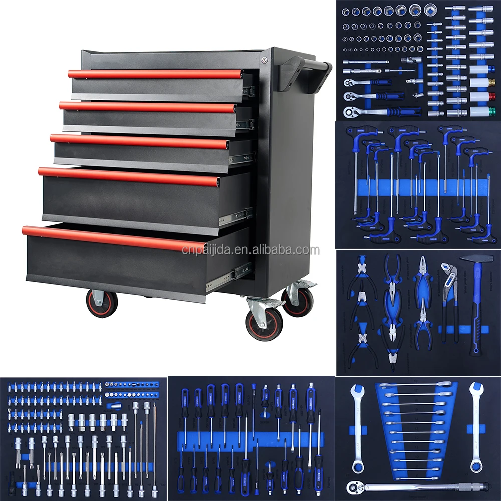 خزائن أدوات صناعية قابلة للقفل - مراجعة Tools Trolley For Workshop وسعره